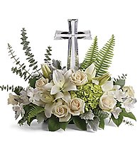 Life\'s Glory Glass Cross Bouquet